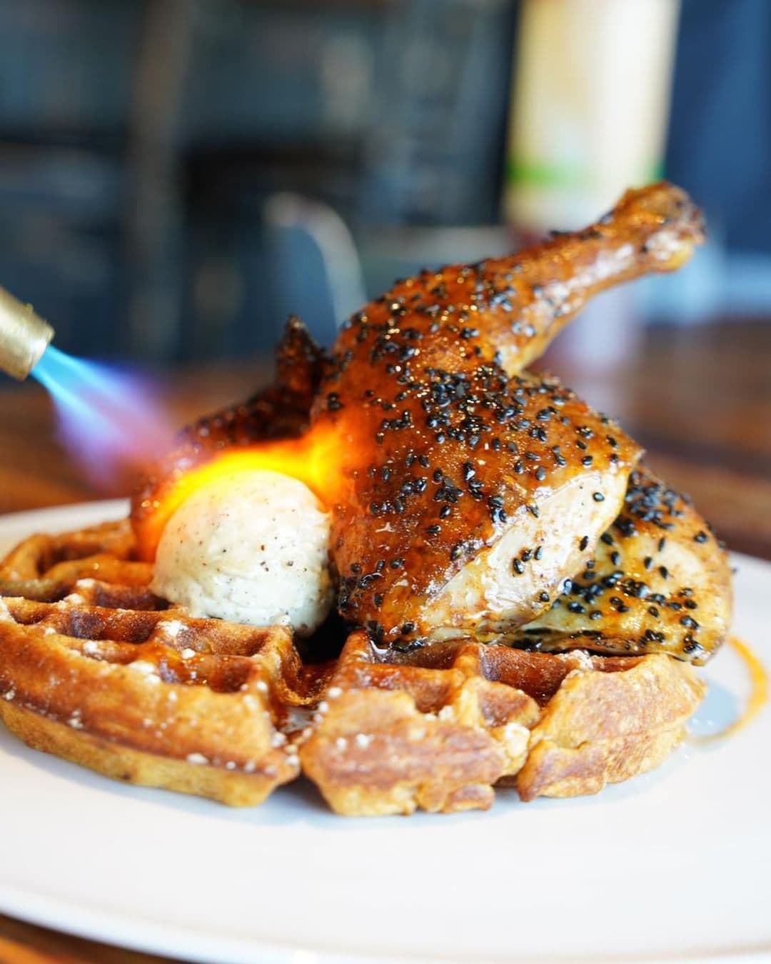 Chicken & Waffles at The Parish