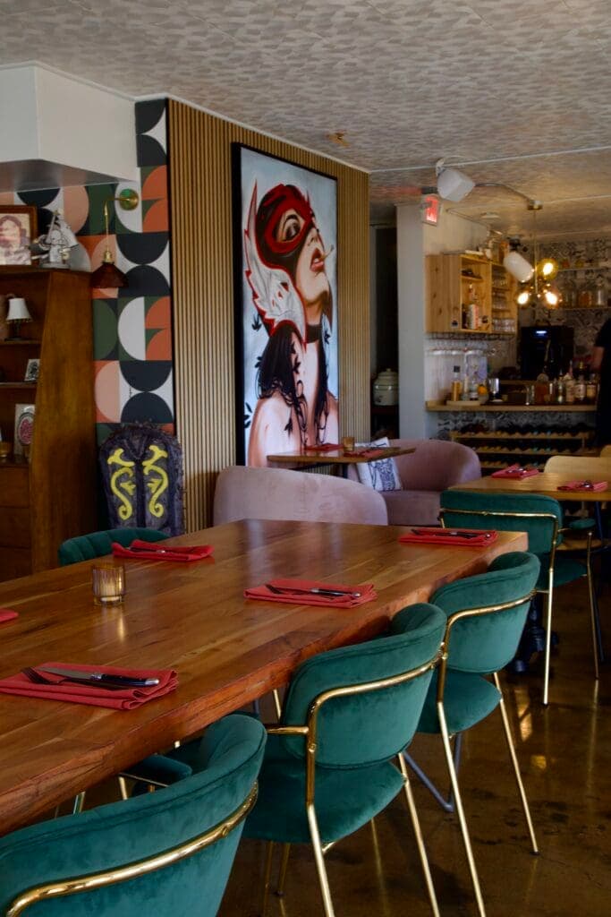 a dining room table