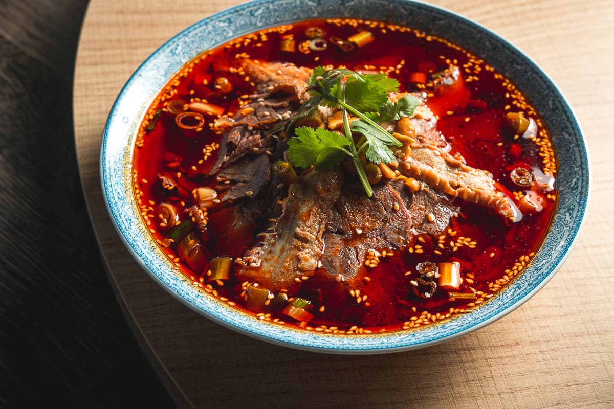 Spicy Sliced Beef & Tripe at China Bamboo (Credit: Jackie Tran)