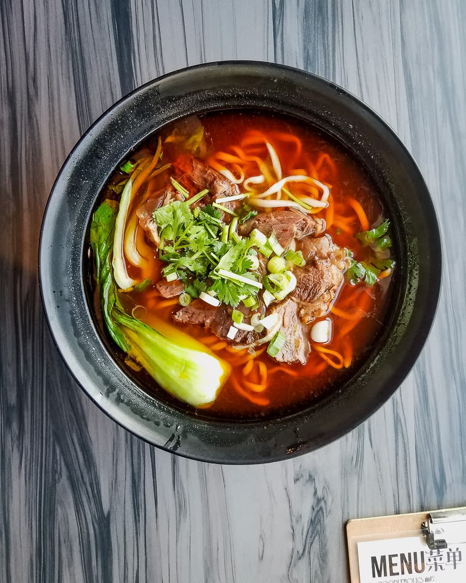 Sichuan Spicy Beef noodle soup at Noodleholics (Credit: Jackie Tran)