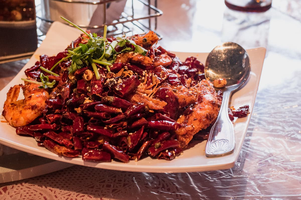 Spicy Prawns off the Sichuan menu at China Pasta House (Credit: Jackie Tran)