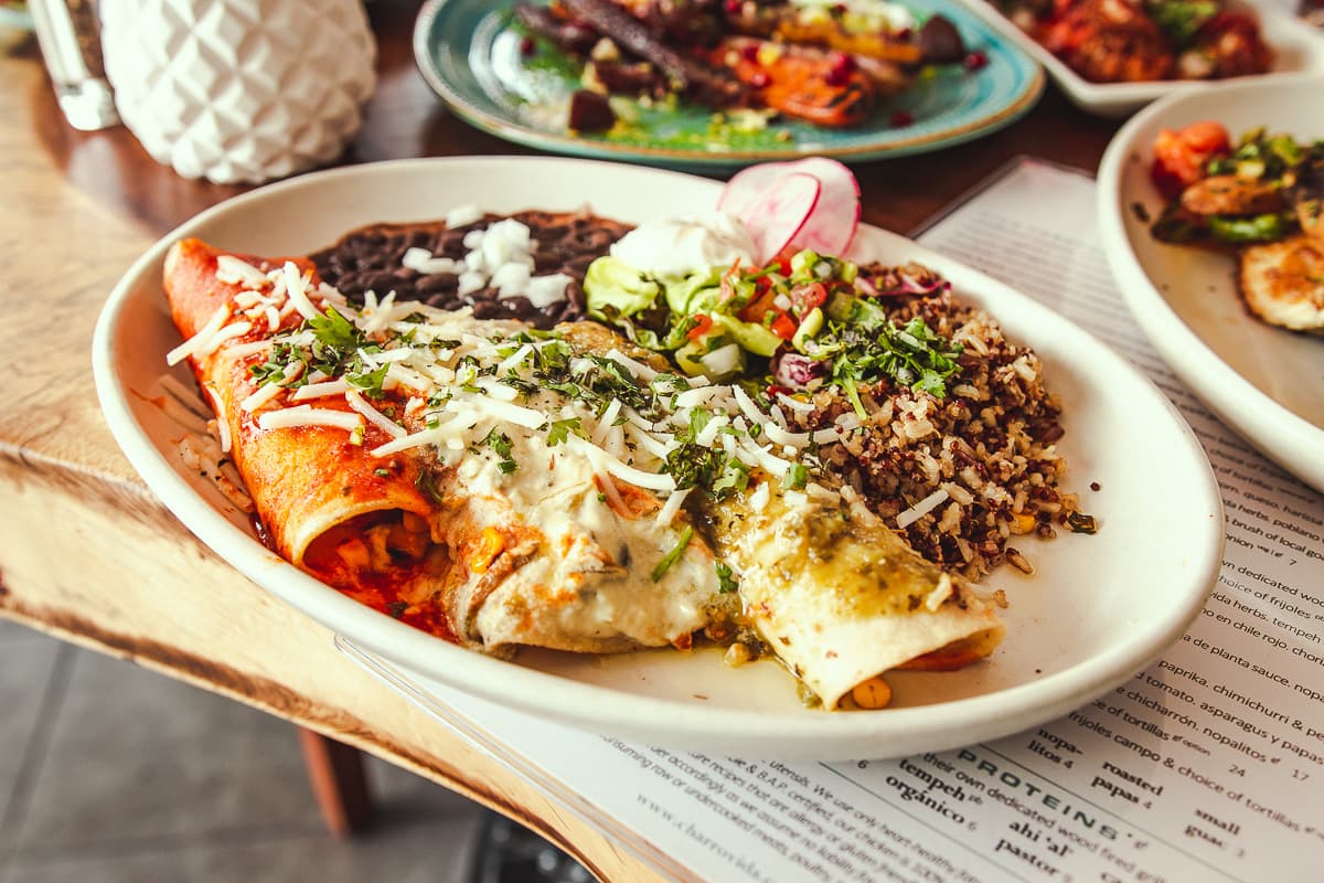 Bandera Enchiladas at Charro Vida