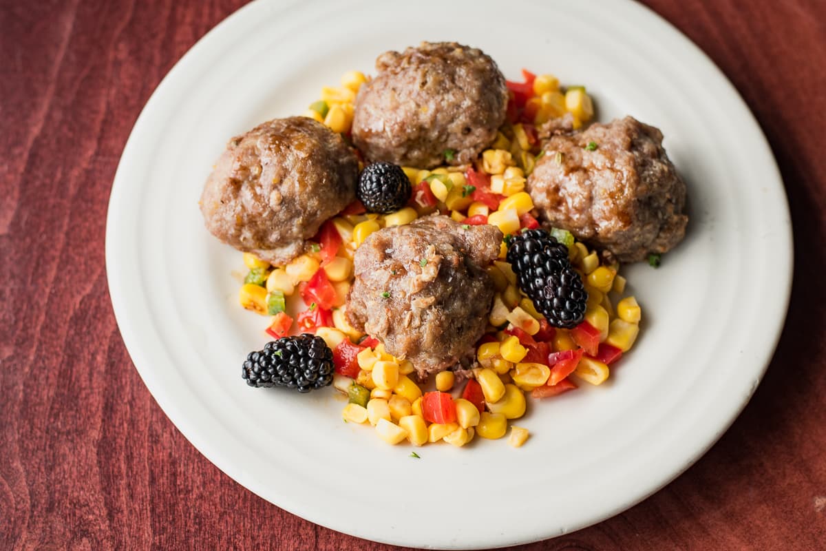 Pomegranate Braised Pork & Fennel Meatballs at the Coronet (Credit: Jackie Tran)