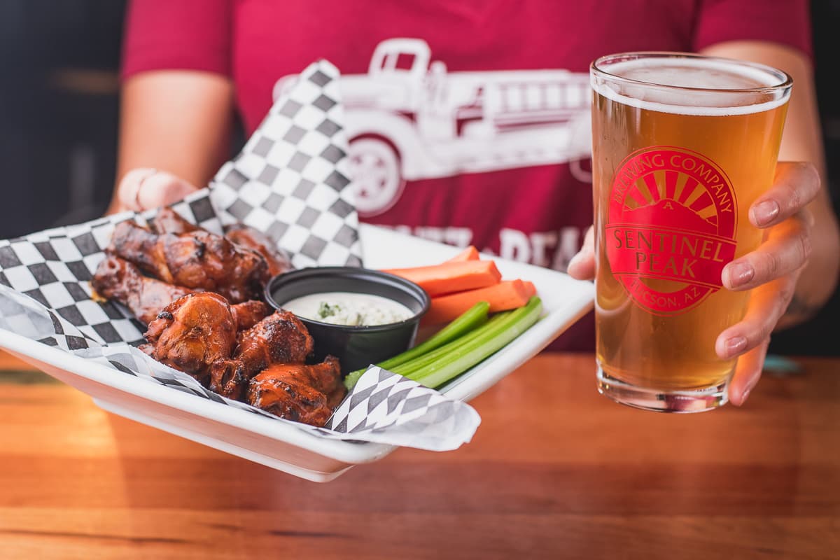 Wings at Sentinel Peak Brewing Company (Credit: Jackie Tran)