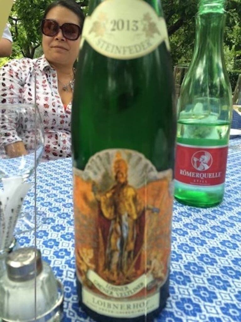 a bottle of wine on a table