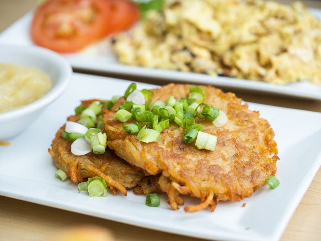 a plate of food on a table