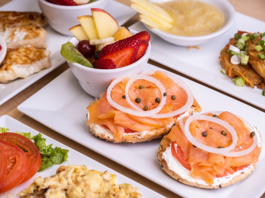 a bunch of food on a plate