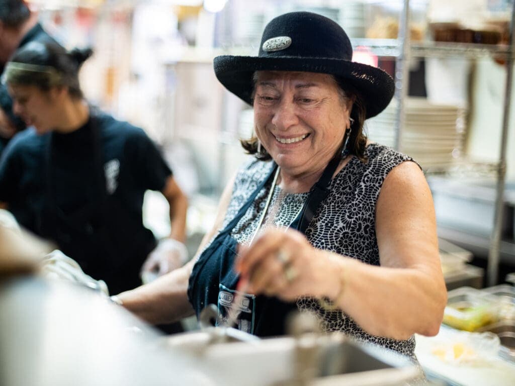 a person wearing a hat