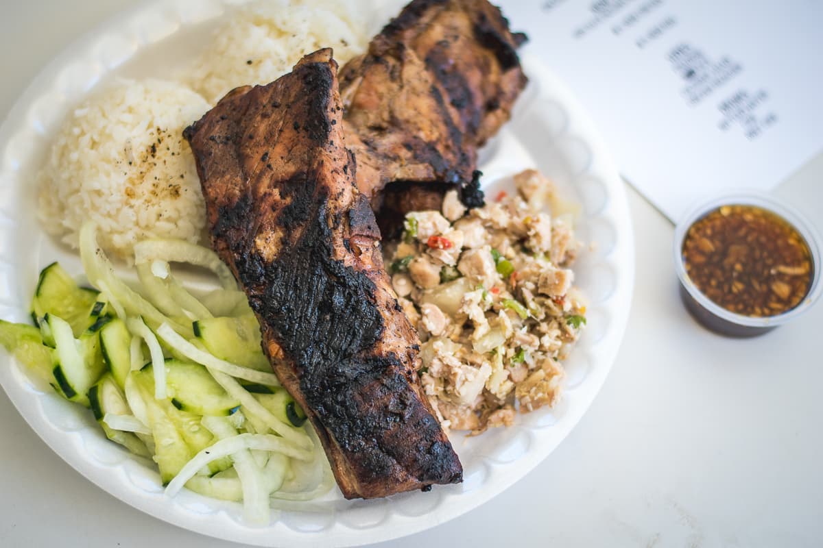 Kepuha Combo Plate from Hungry Kepuha (Credit: Jackie Tran)