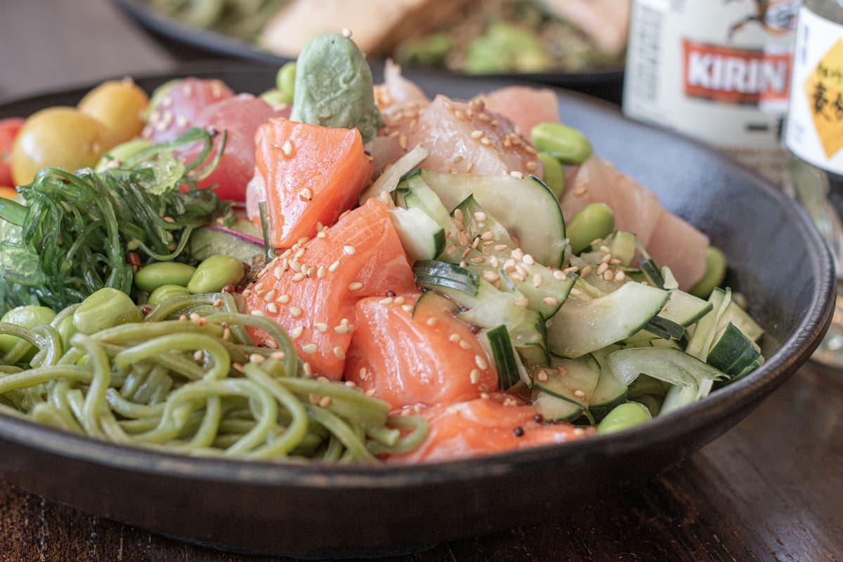 Cold Ramen w/ Sashimi at Maru Japanese Noodle