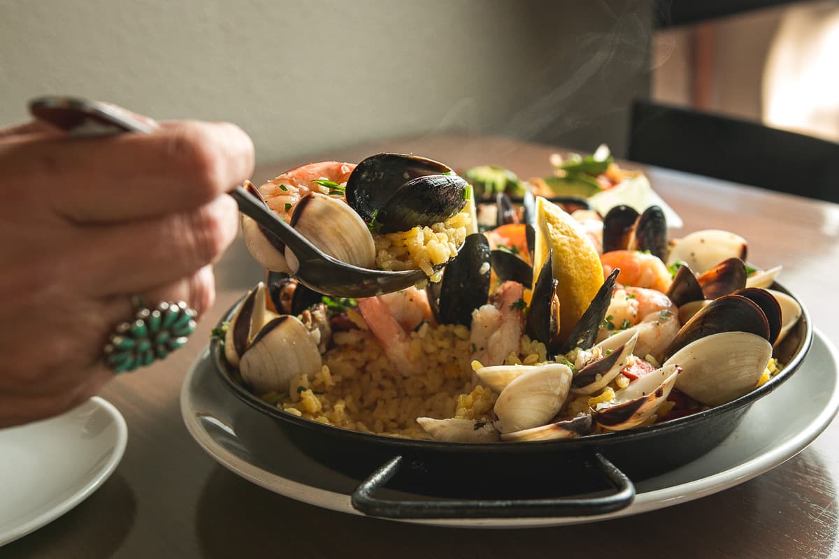 Paella Valencia at Contigo Latin Kitchen (Credit: Jackie Tran)