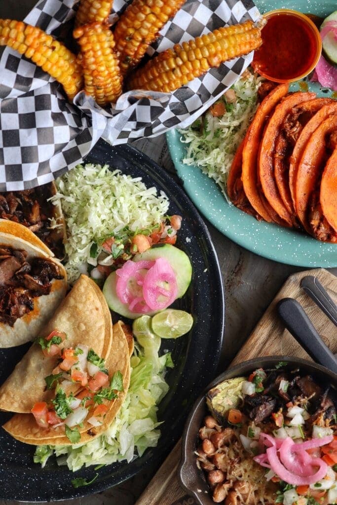 a bunch of food on a plate