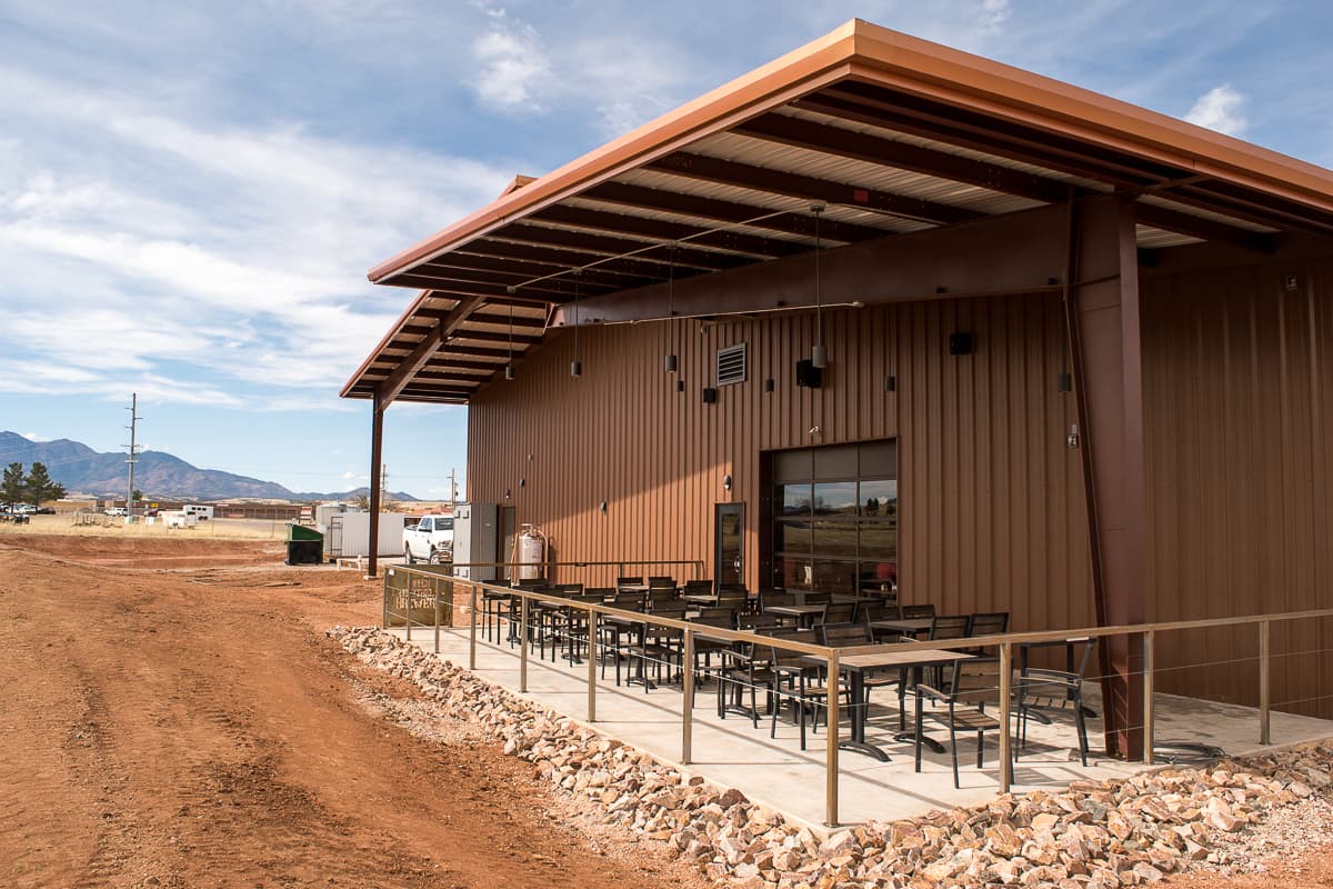 Patio (mezzanine in progress) at Copper Brothel Brewery (Credit: Jackie Tran)