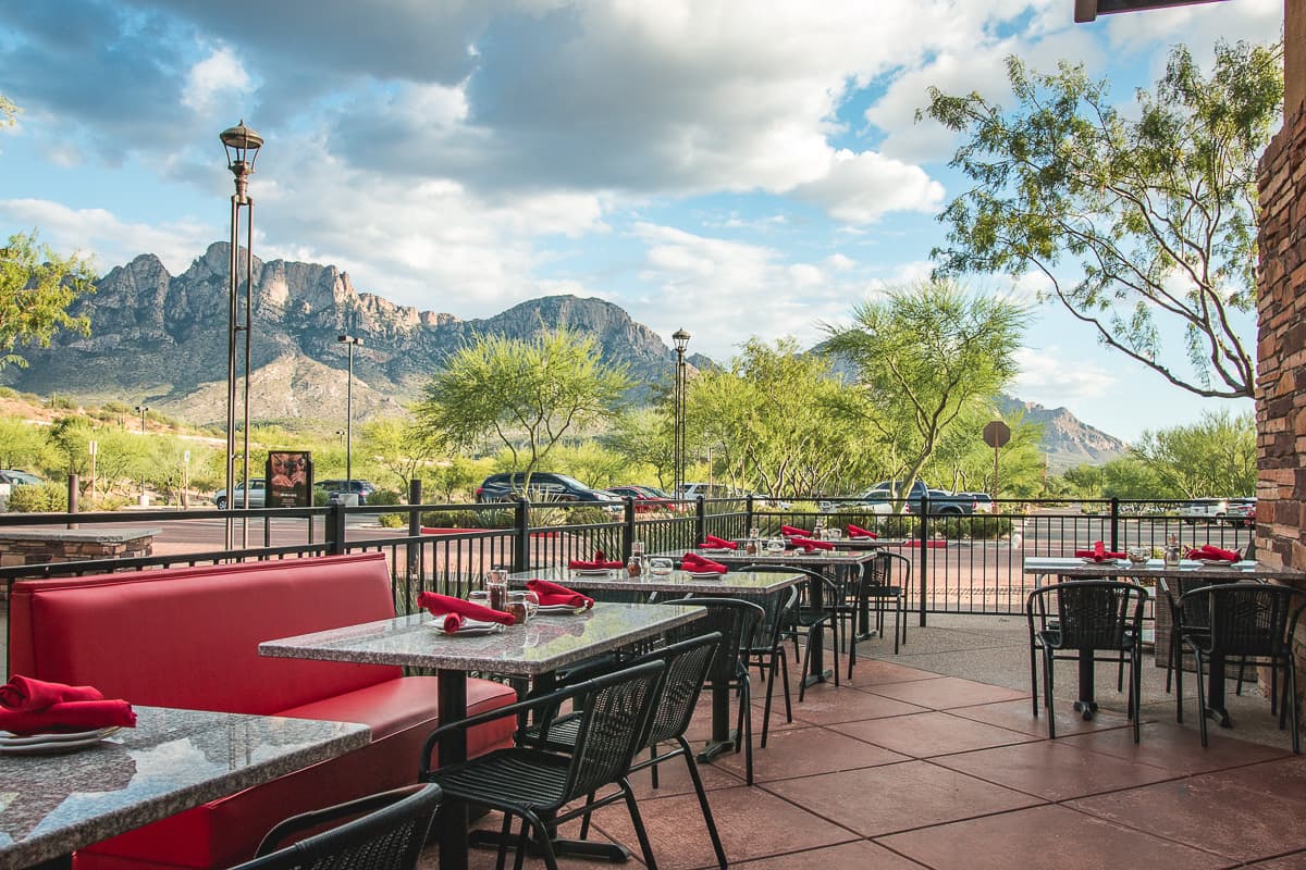 Patio view at Charred Pie