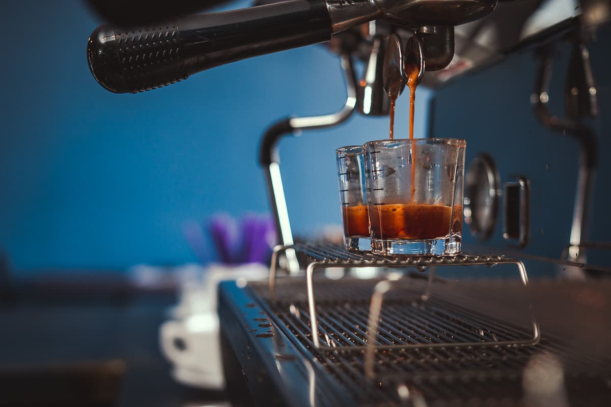 Espresso shots being pulled at Crema Coffee in Marana
