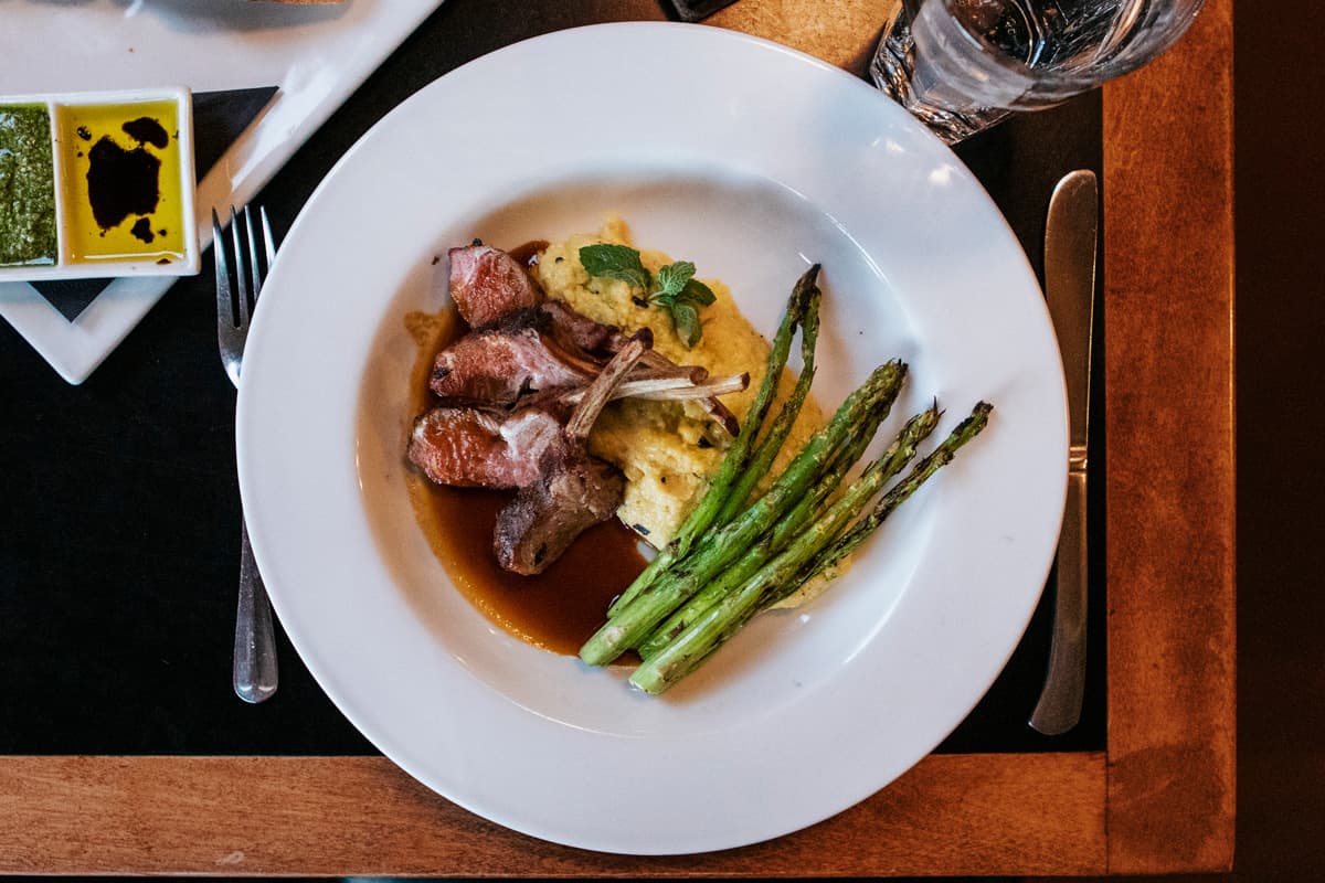 Rack of Lamb at The Cup Cafe