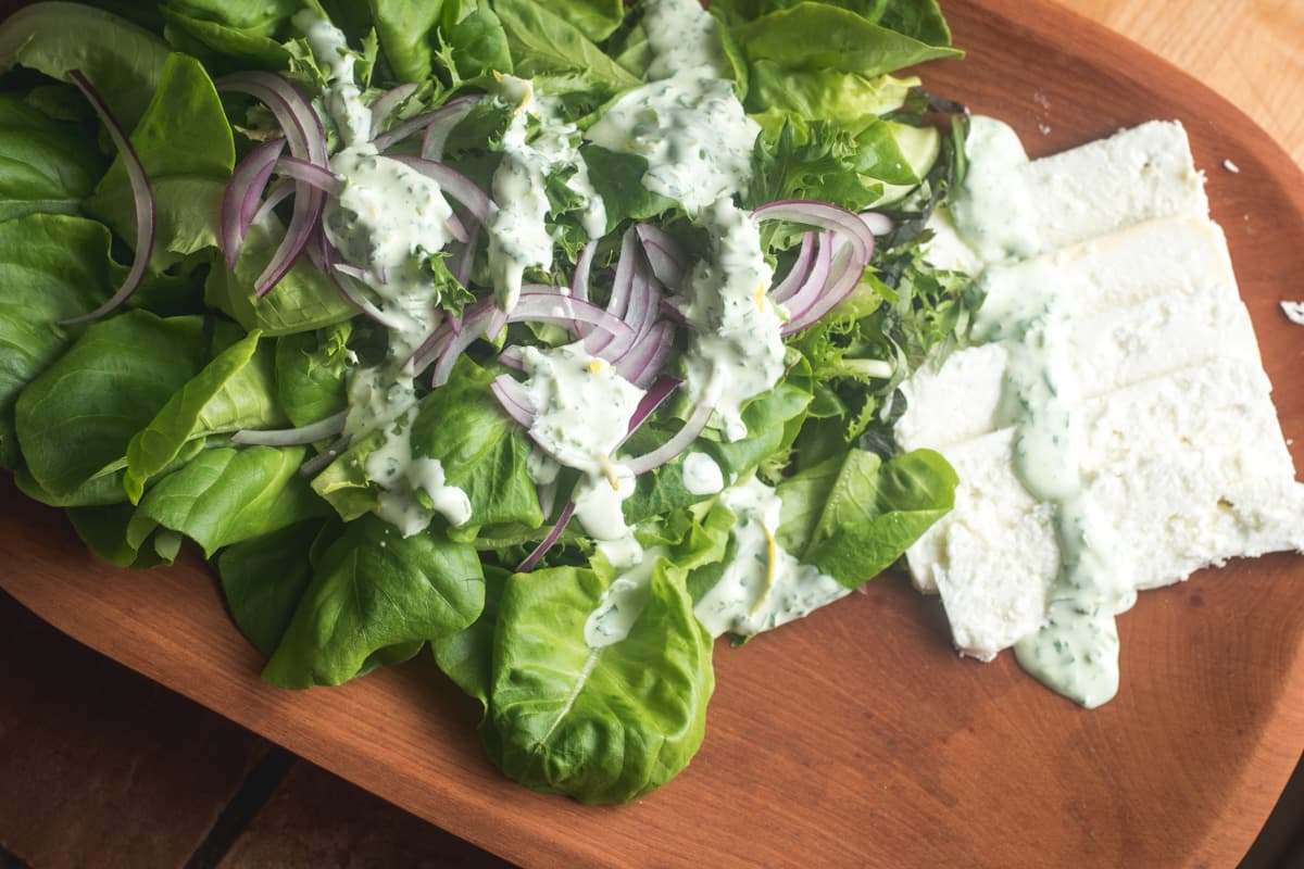 Salad with Merchant's Garden greens (Credit: Jackie Tran)