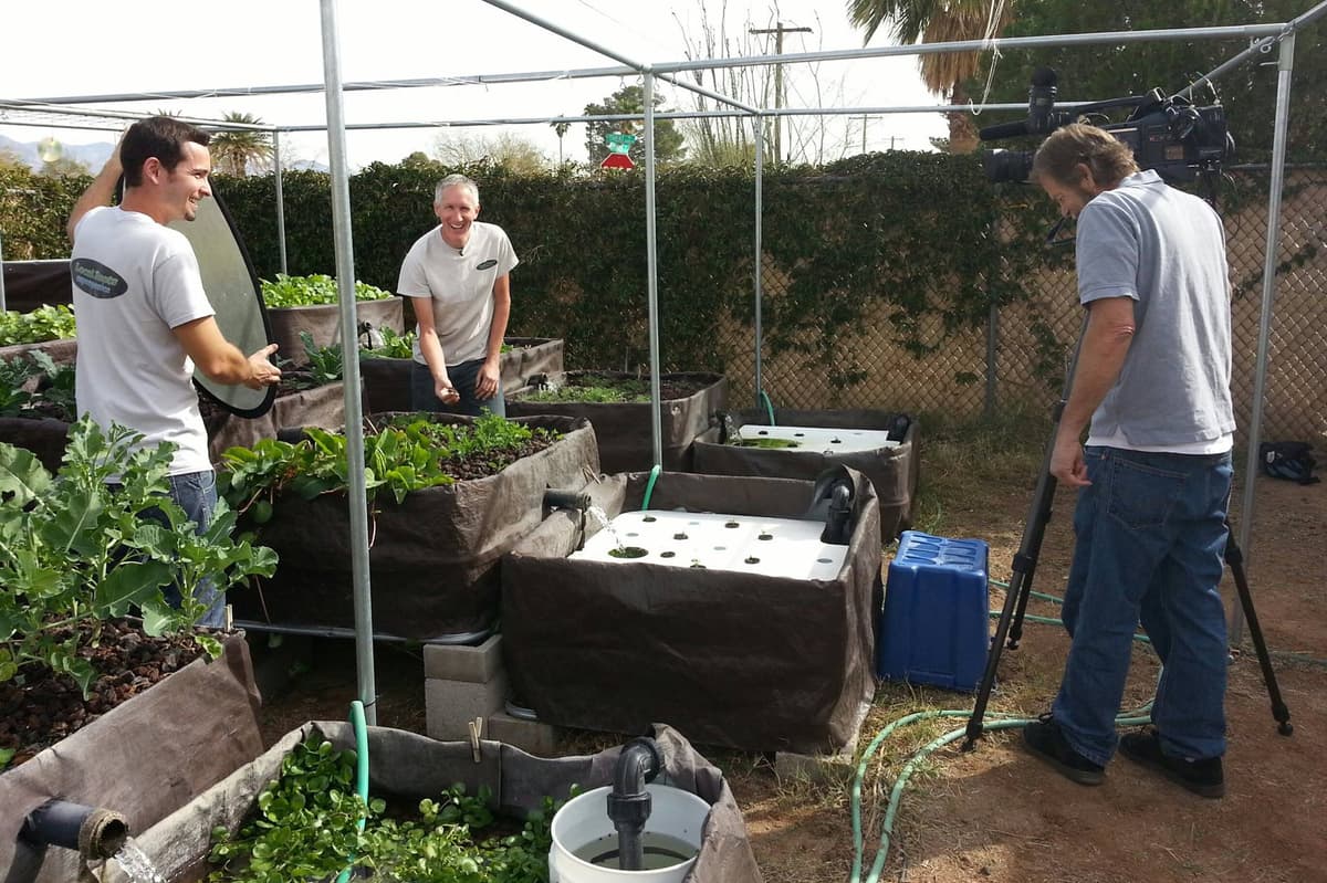 Aquaponics systems being filmed for Arizona Public Media