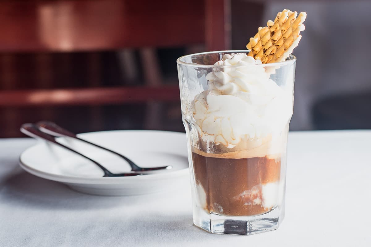 Affogato dessert at Tavolino Restaurante