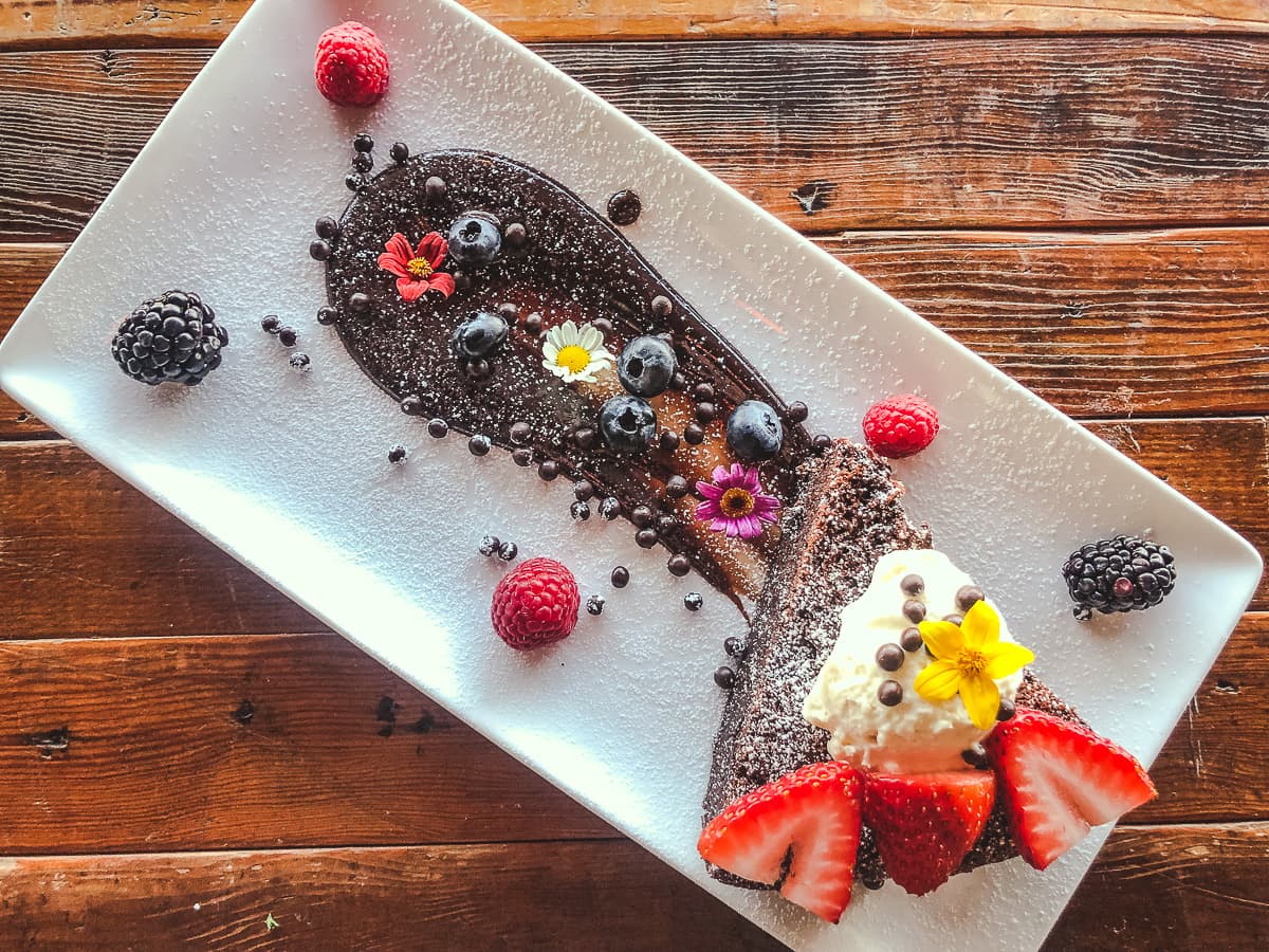 Monsoon Flourless Chocolate Torte at Ermanos Craft Beer & Wine Bar