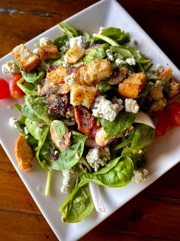 a plate of food on a table