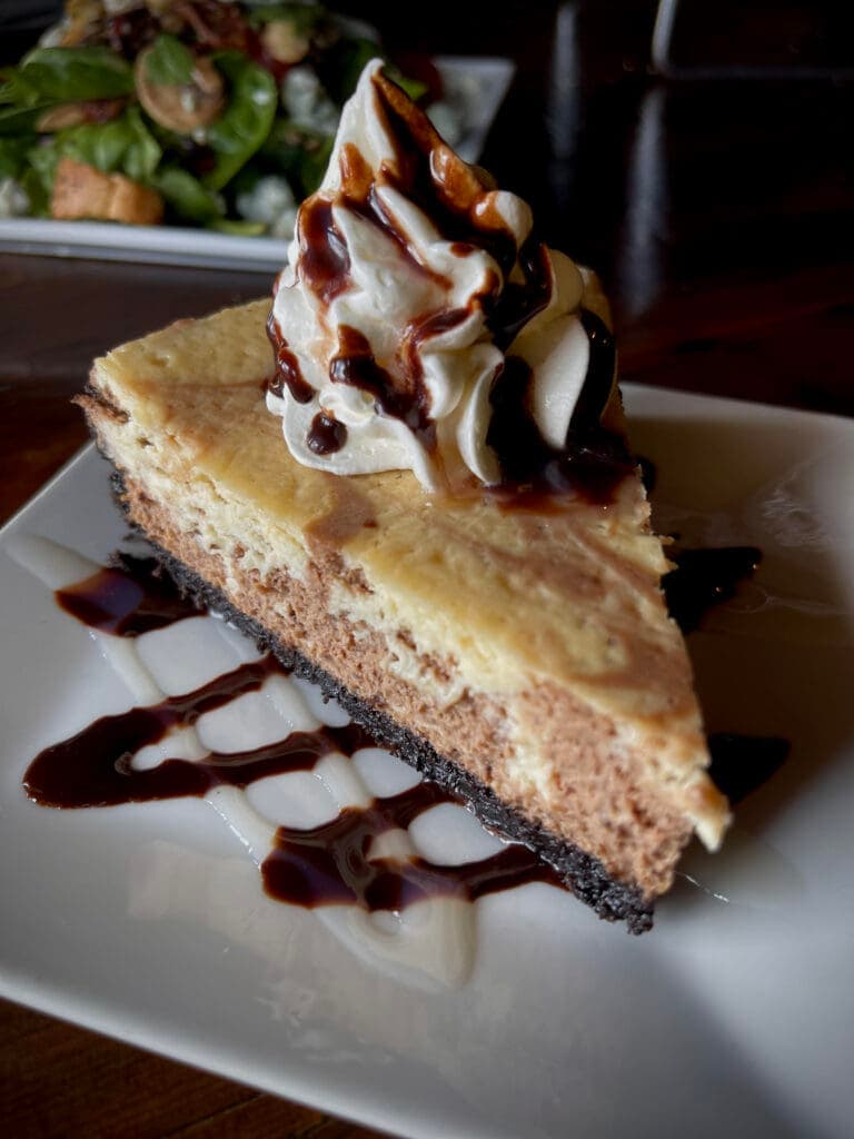 a piece of cake on a plate