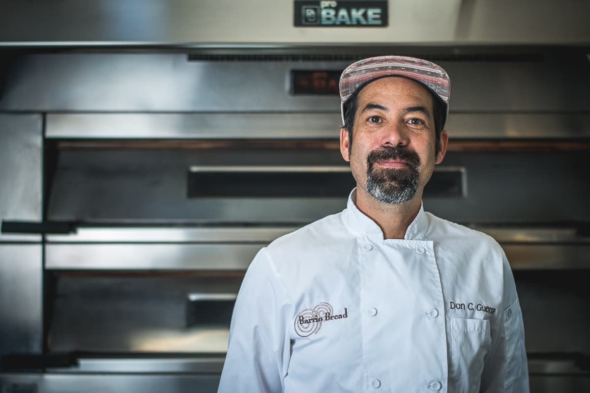 Barrio Bread's Don Guerra in his home bakery (Credit: Jackie Tran)