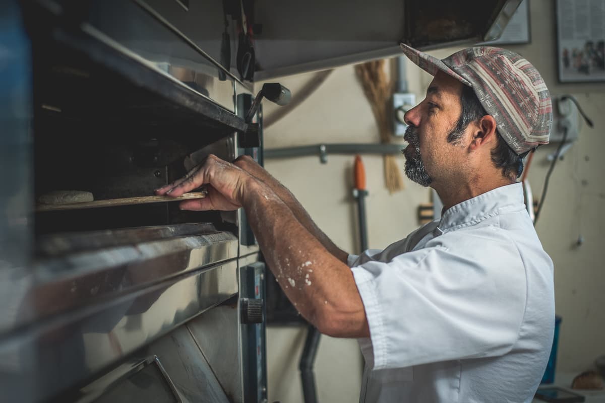 Barrio Bread's Don Guerra in his home bakery (Credit: Jackie Tran)