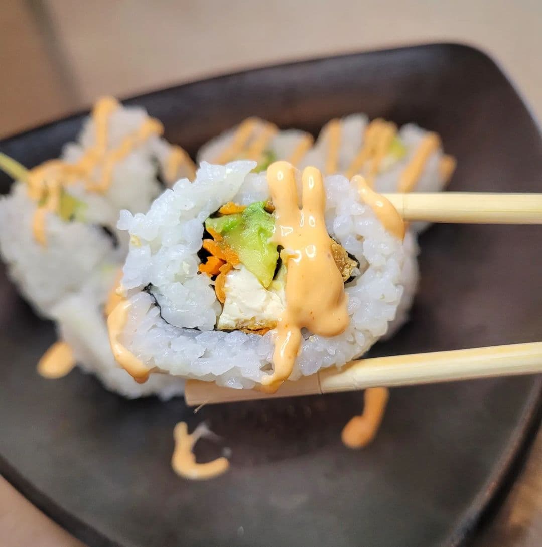 Sushi roll with fried tofu at Thai China Bistro