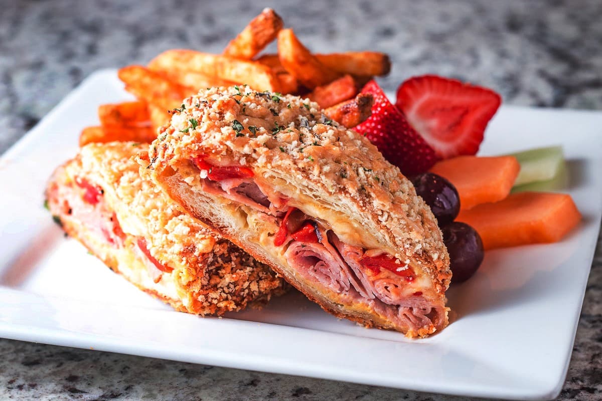 Parmesan Crusted Ham Croissant at Cafe a la C'Art