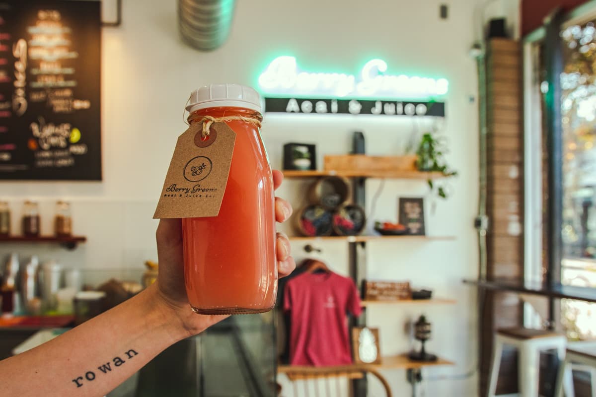 Juice at Berry Greens Acai & Juice Bar (Credit: Jackie Tran)