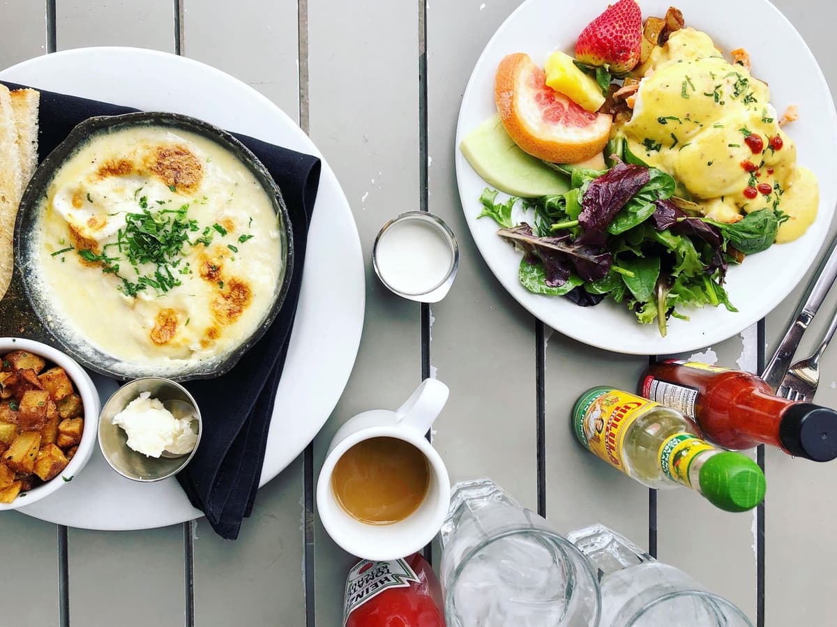 Cast Iron Baked Eggs at Cup Cafe in Hotel Congress (Credit: Melissa Stihl)