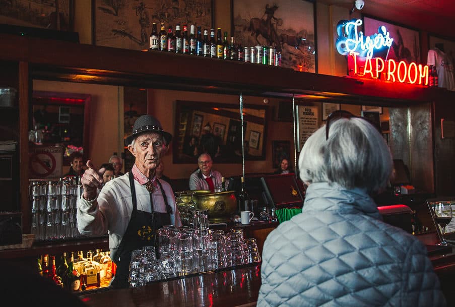 Thomas "Tiger" Ziegler at Tiger's Tap Room in Hotel Congress (Credit: Jackie Tran)