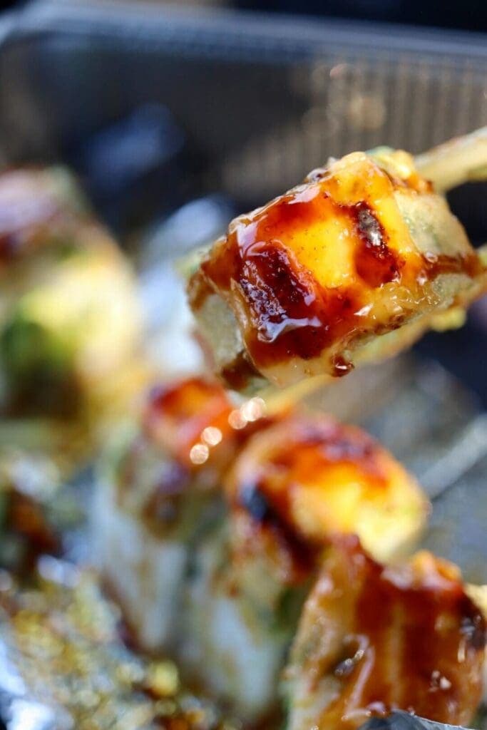a close up of food