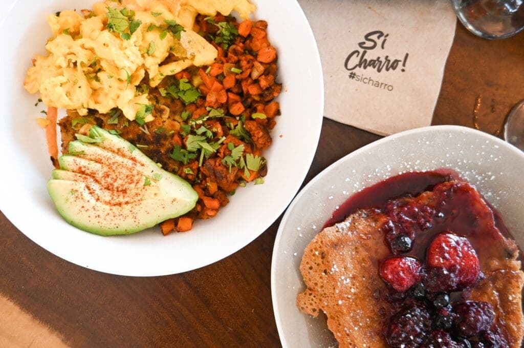 a plate of food on a table