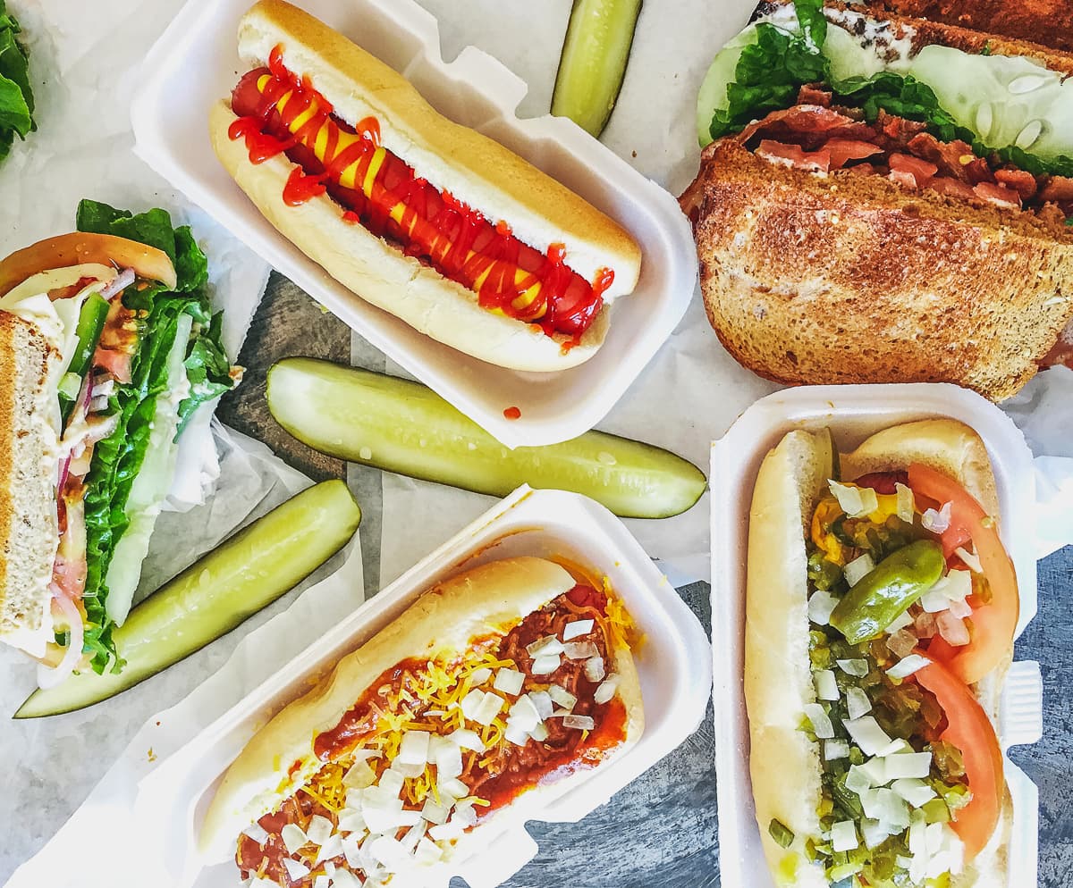 Hot dogs at 4th Avenue Delicatessen (Credit: Melissa Stihl)