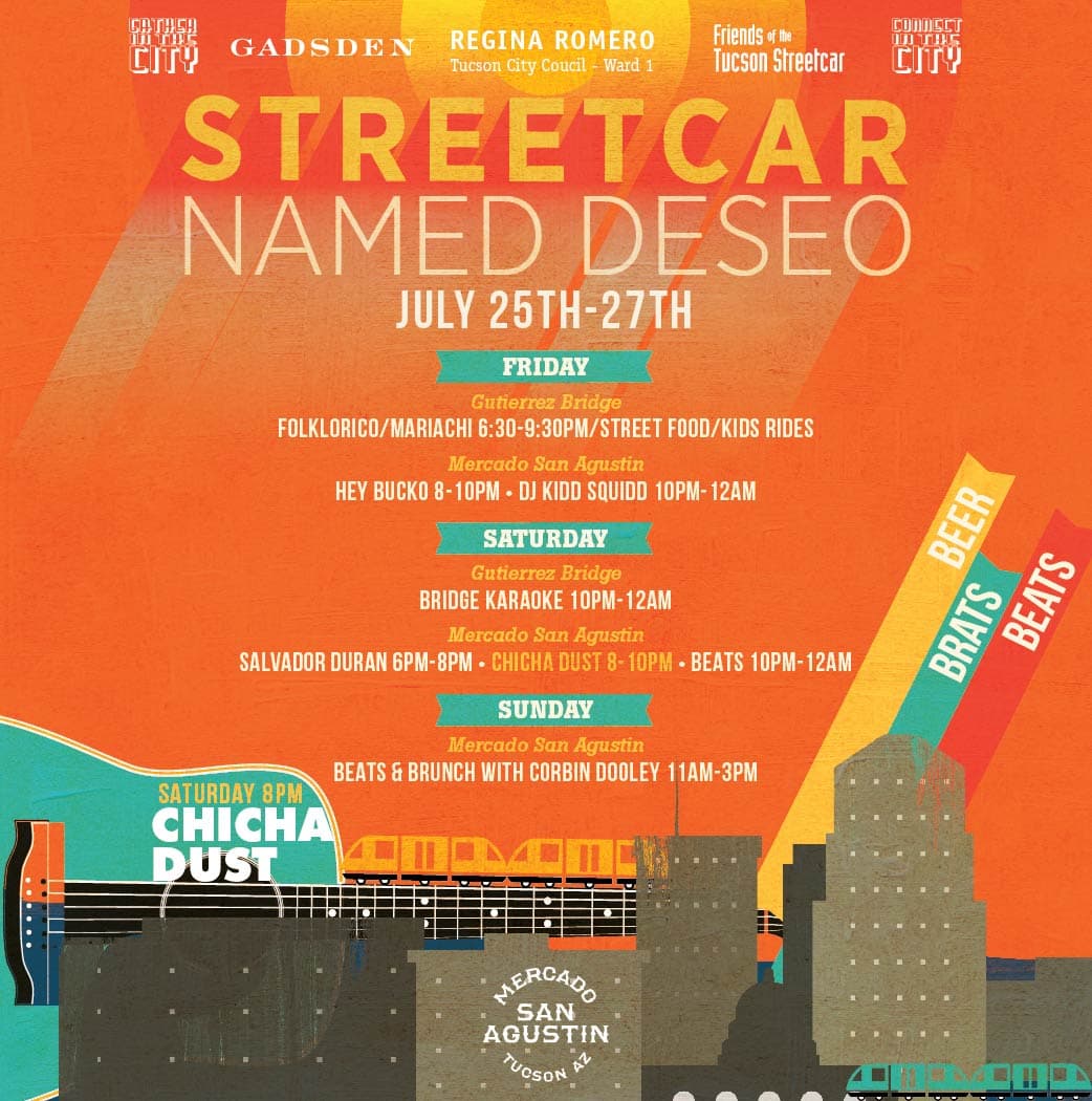 Mercado San Agustin Streetcar Party Flyer