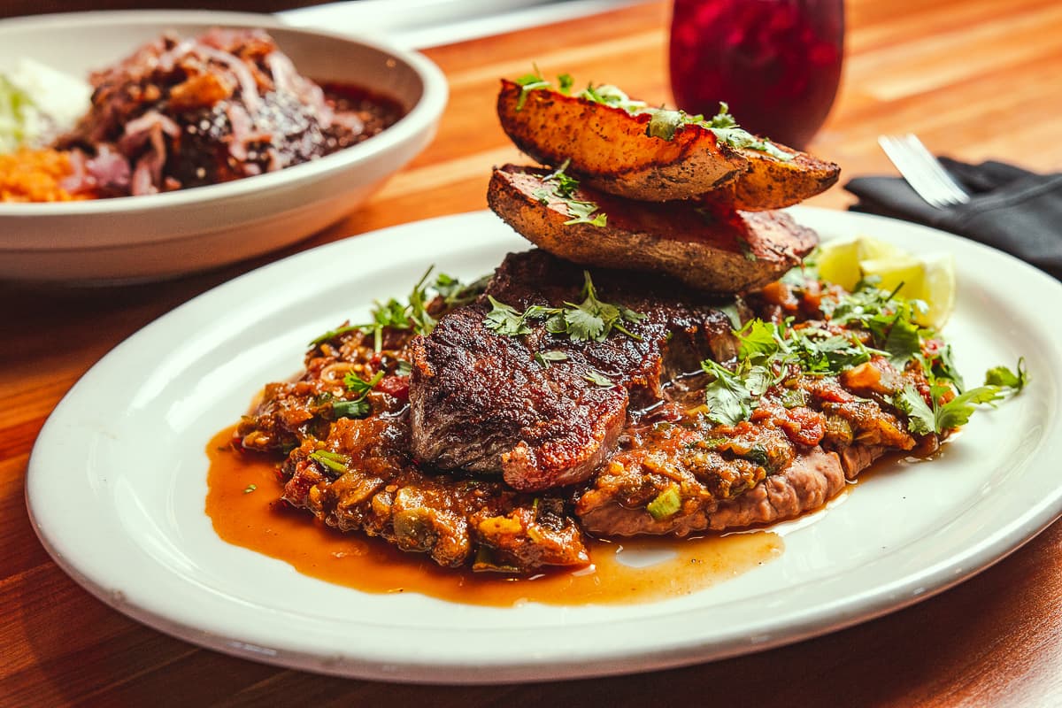 Steak a la Mexicana at El Torero