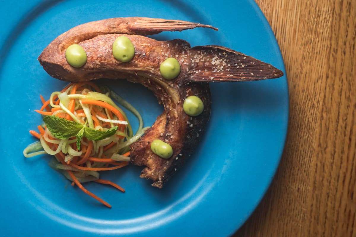 Indonesian Style Fried Hamachi Collar at DOWNTOWN Kitchen + Cocktails (Credit: Jackie Tran)
