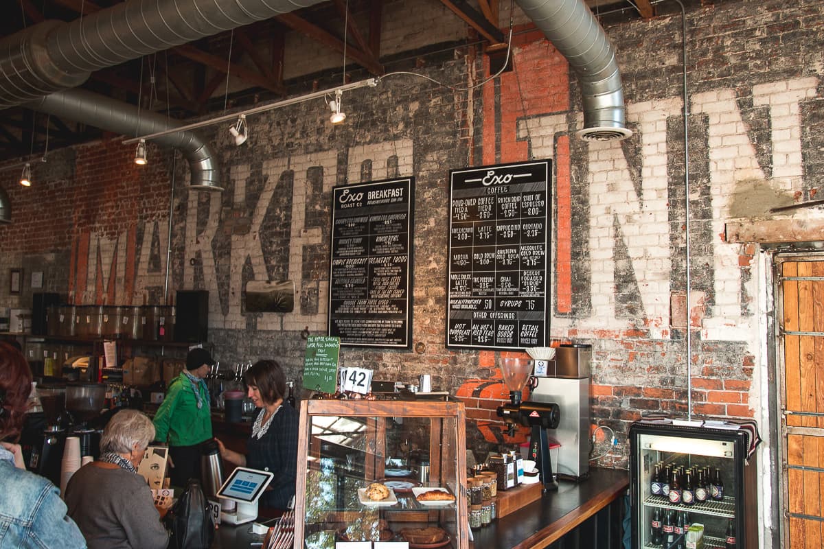 Interior at Exo Roast Co. (Credit: Jackie Tran)