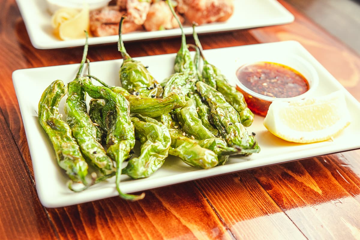 Blistered Shishito Peppers at Fat Noodle