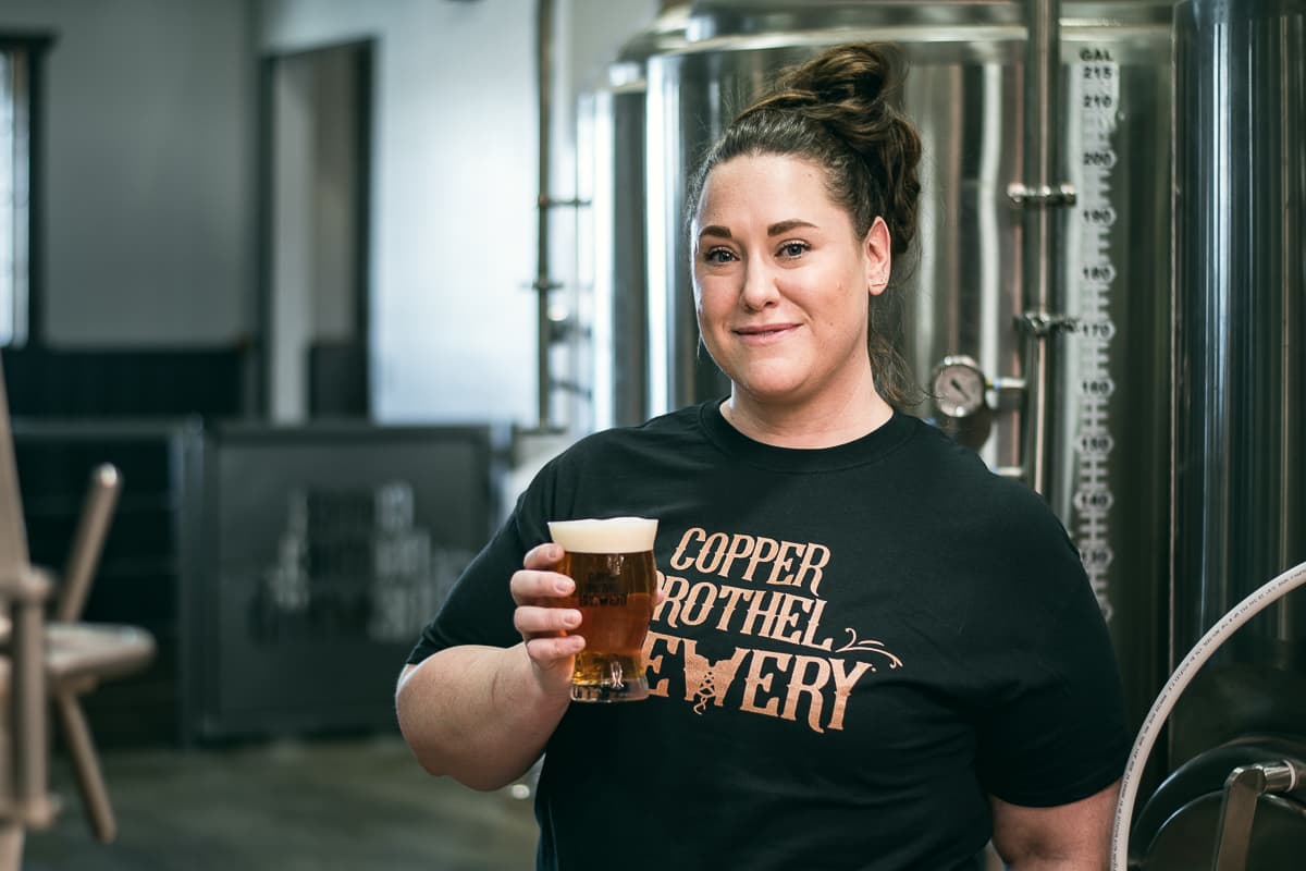 Head brewer Samantha Jesser at Copper Brothel Brewery (Credit: Jackie Tran)