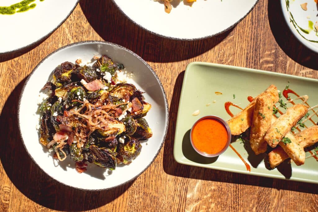 Charred Brussels at Figs Oven + Enoteca (Photo by Jackie Tran)