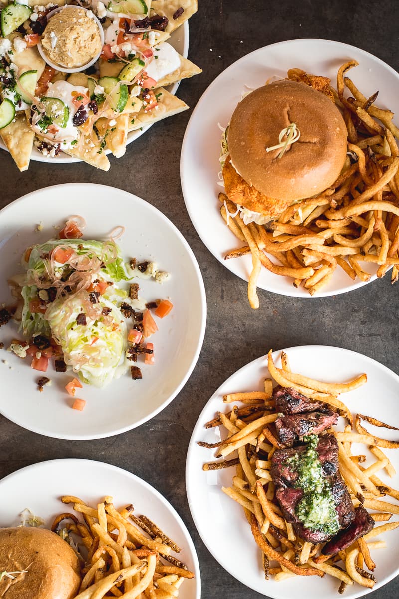 Assorted dishes at the Garage Eatery & Pub on 4th (Credit: Jackie Tran)