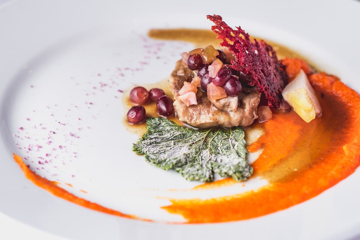 Sous Vide Pork Neck at a Gastronomic Union of Tucson (GUT) dinner at the Carriage House (Credit: Jackie Tran)