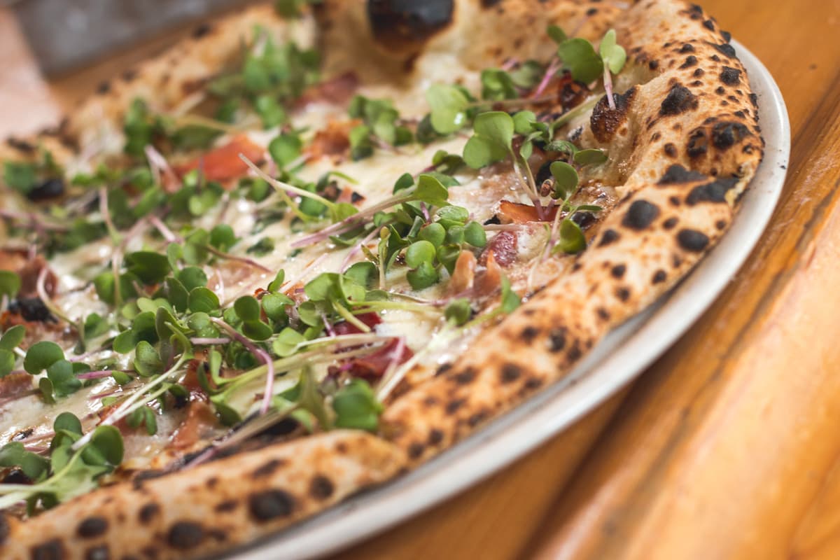 Pizzicletta pizza at Mother Road Brewing Company (Credit: Adam Lehrman)