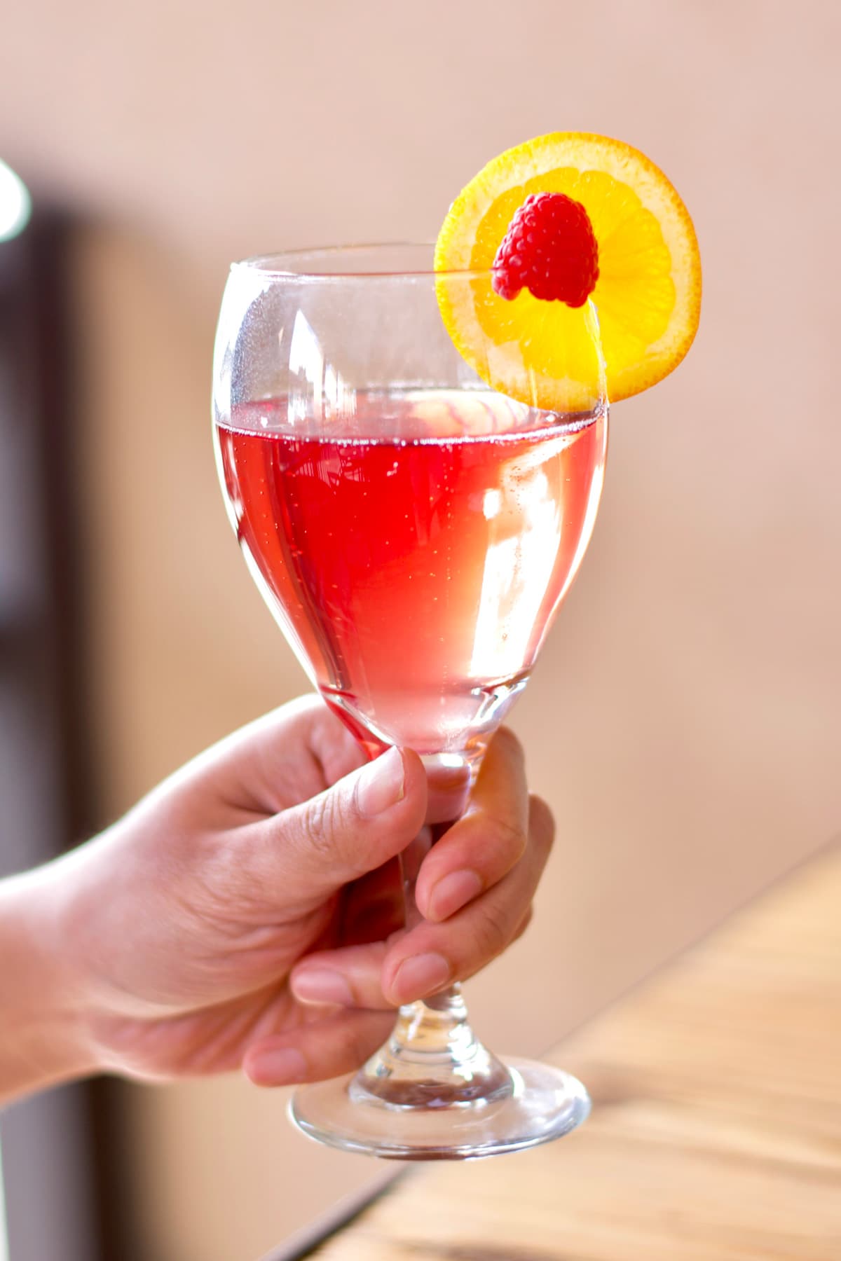 French Raspberry Mimosa at Ghini's French Caffe