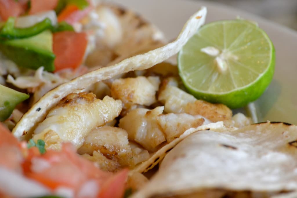 Pescado Tacos at Mariscos Chihuahua (Credit: Lacey and Suede)