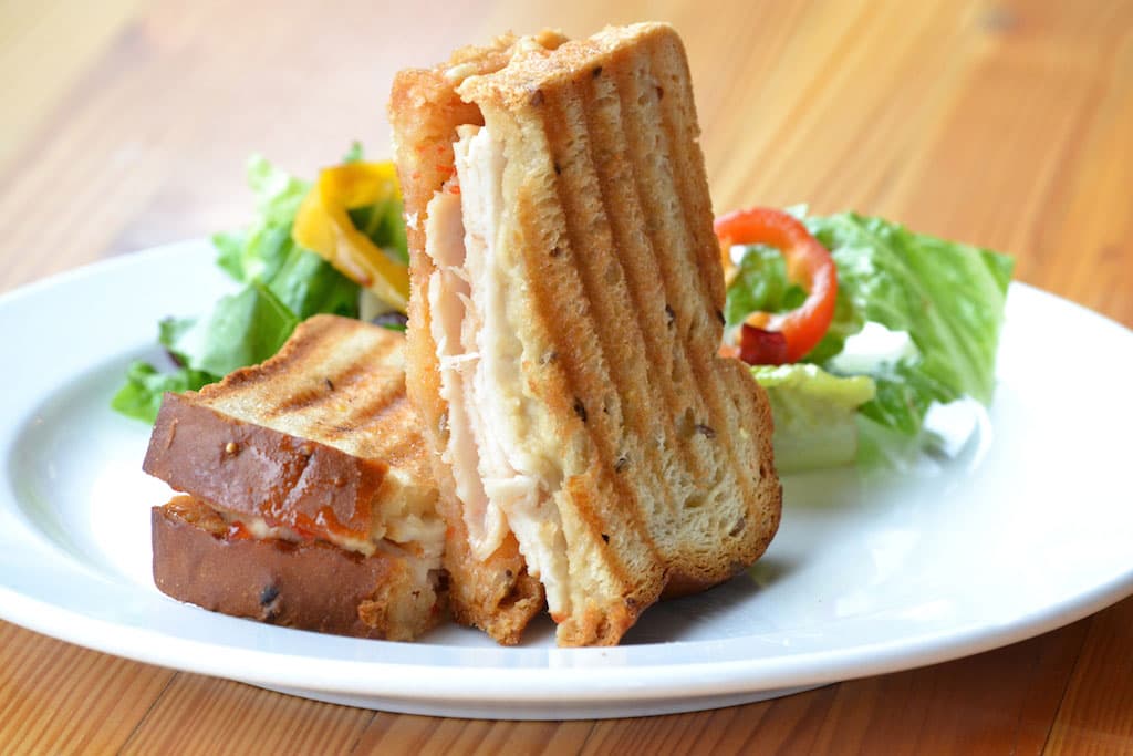 Saddleback Ridge Panino with Side Salad at Brewd
