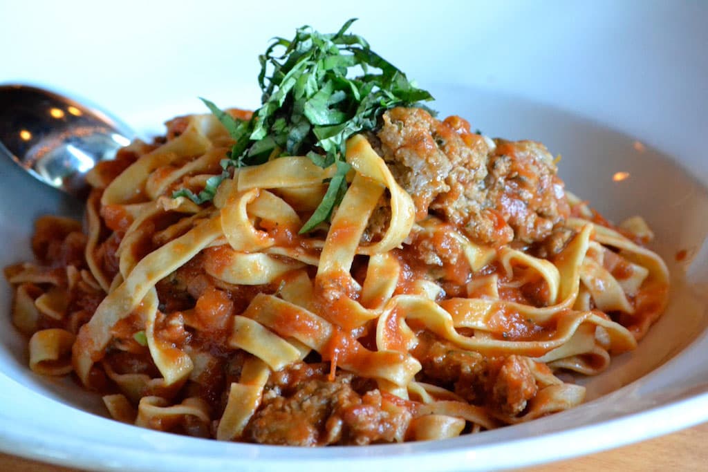 Rigatoni Bolognese at Zona 78 (Credit: Lacey & Suede)